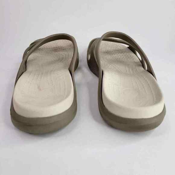 Crocs Patricia Wedge Slide Sandal Womens Size 10 Beige Brown Tan - Picture 3 of 8